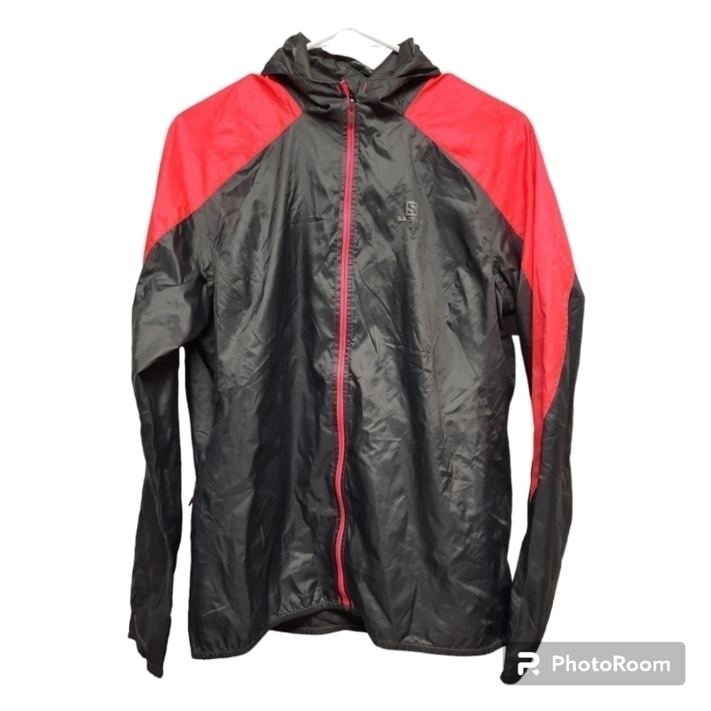 Salomon Women's Large Lightweight Climawind Jacket Pink Gray Size Large